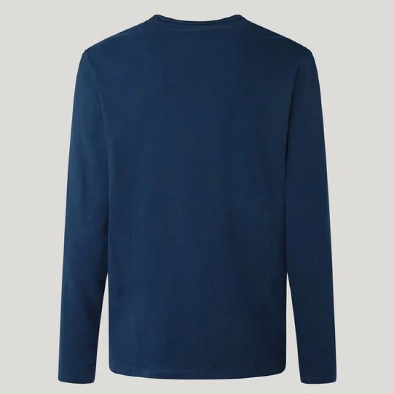 Μπλούζα με μακρύ μανίκι Original Basic Blue Pepe Jeans