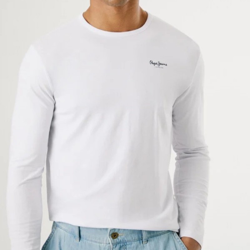 Blouse long sleeved Original Basic White Pepe Jeans