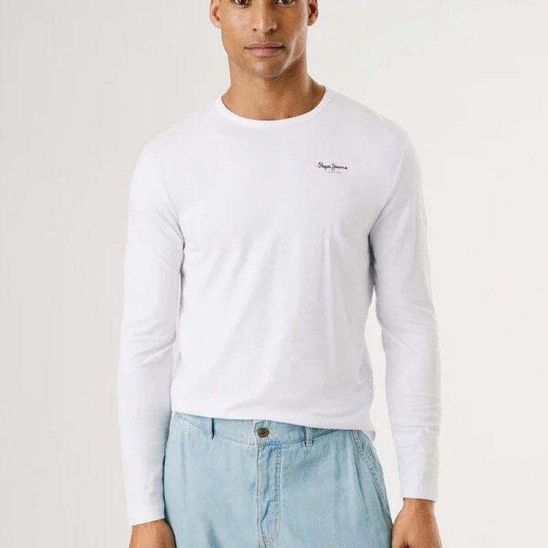 Blouse long sleeved Original Basic White Pepe Jeans