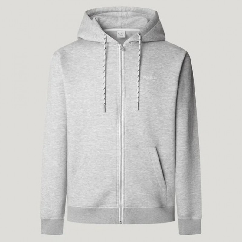 Ζακέτα φούτερ με κουκούλα Macbeth Grey Pepe jeans