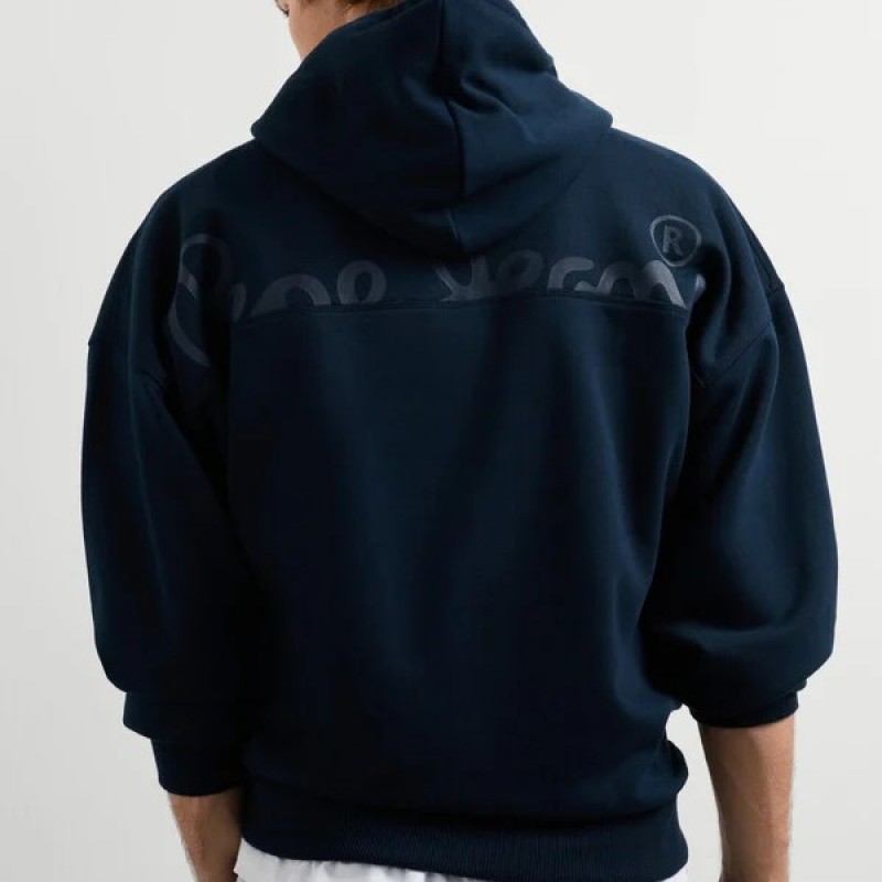 Φούτερ με κουκούλα PJL73 Blue Pepe jeans