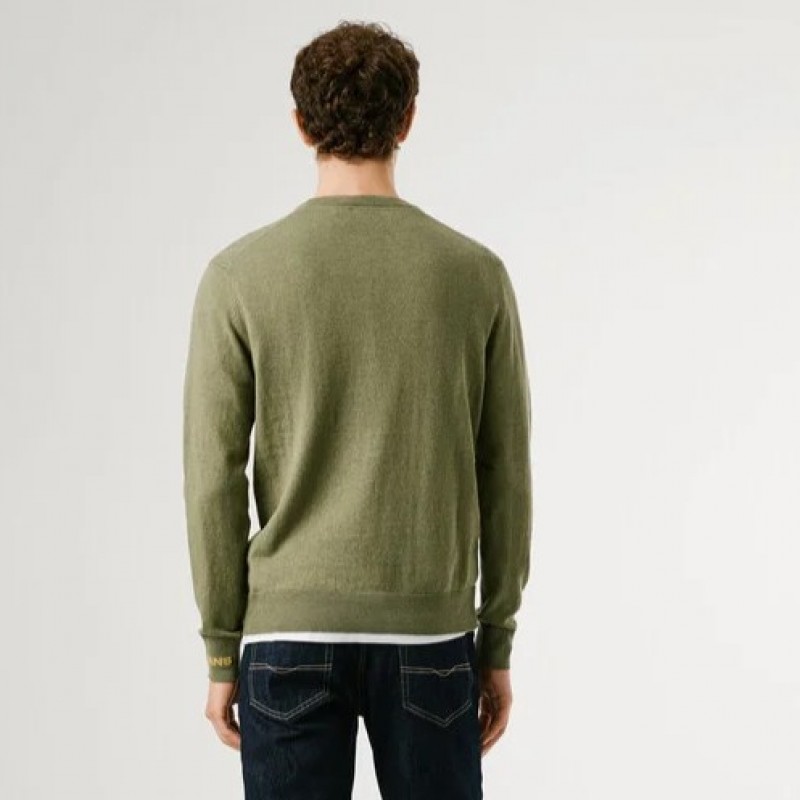 Regular fit crew neck jumper Andre Olive Pepe jeans