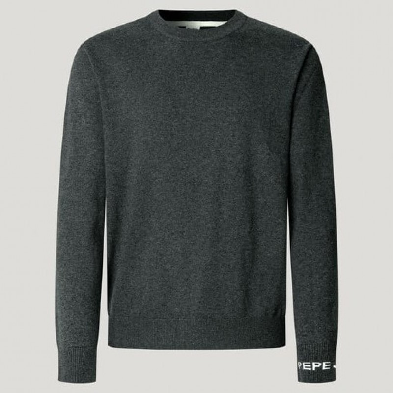 Regular fit crew neck jumper Andre Grey Pepe jeans