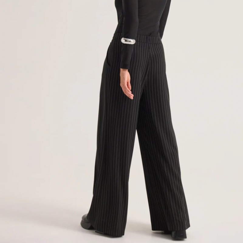 Παντελόνι με ρίγες Goldie Black Enzzo