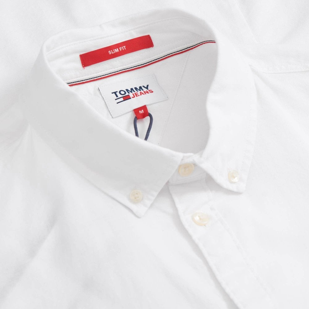 Πουκάμισο Slim Stretch Oxford White Tommy Jeans