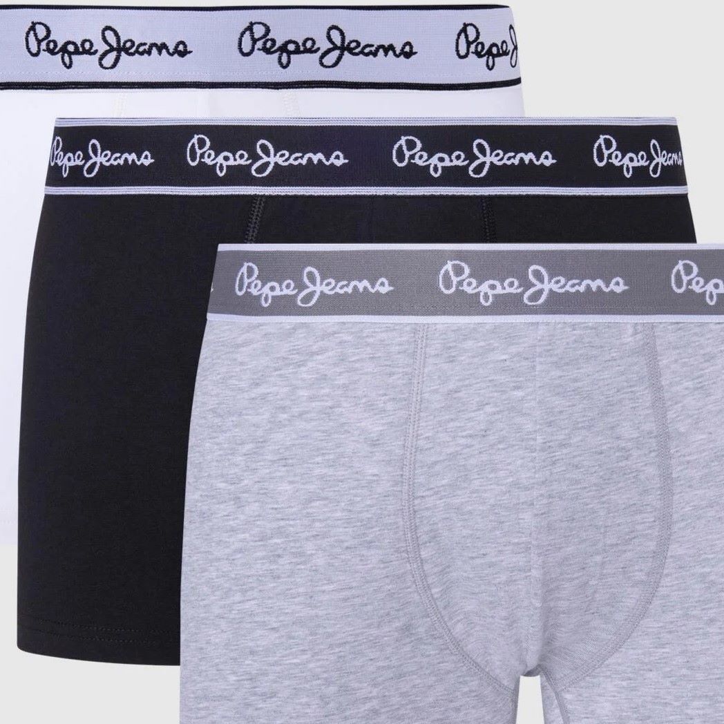 Boxer 3pack Stretchy Cotton Black-Grey-White Pepe Jeans