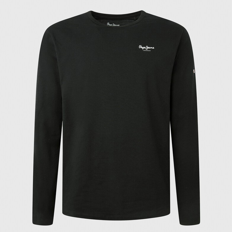 Μπλούζα με μακρύ μανίκι Original Basic Black Pepe Jeans