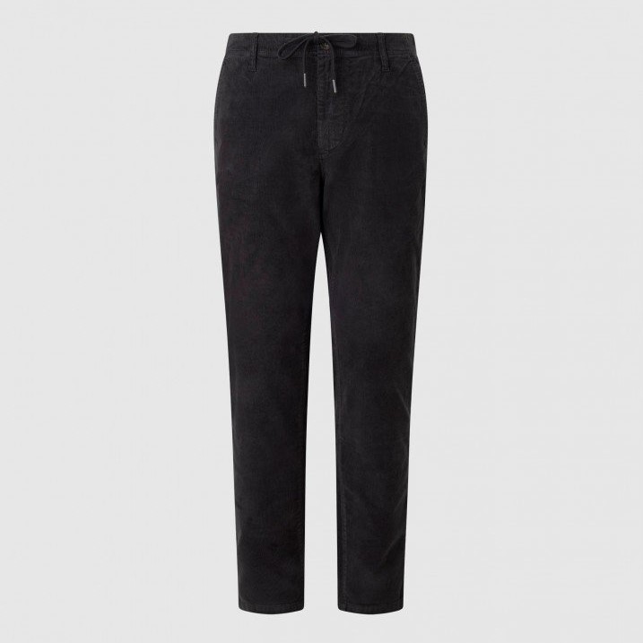Παντελόνι κοτλέ Taper Regular Keys Washed Black Pepe Jeans